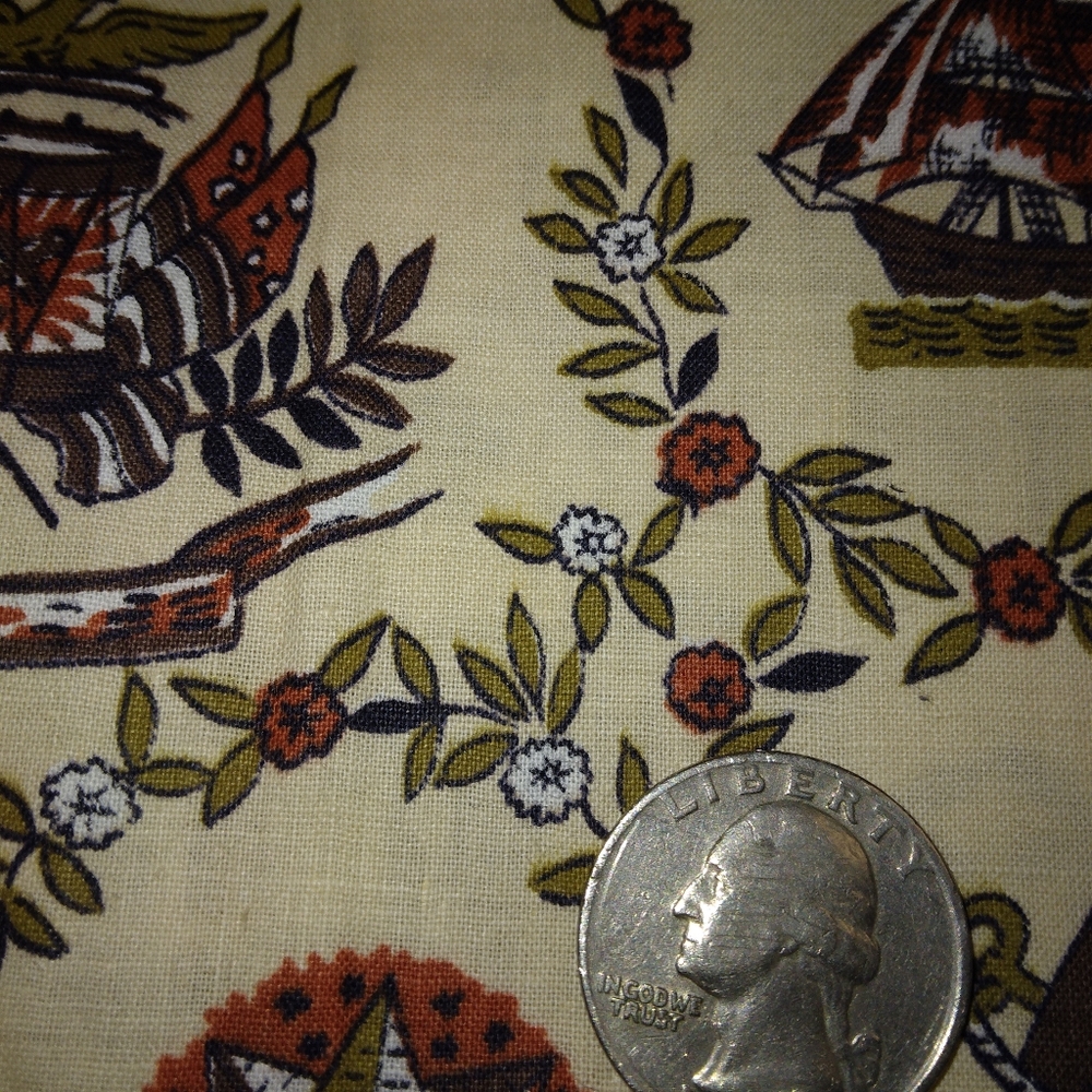 FABRIC Charming Vintage Americana Print Fabric, 4 yd x 36 in - Picture 8 of 8
